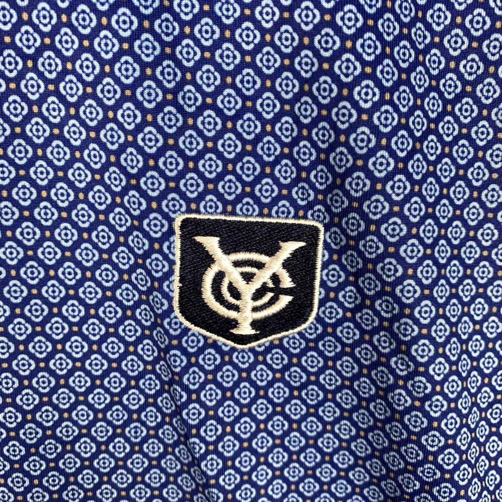 Peter Millar Summer Comfort Yellowstone Polo Men's XL Blue Golf Shirt Brooks - Picture 4 of 12